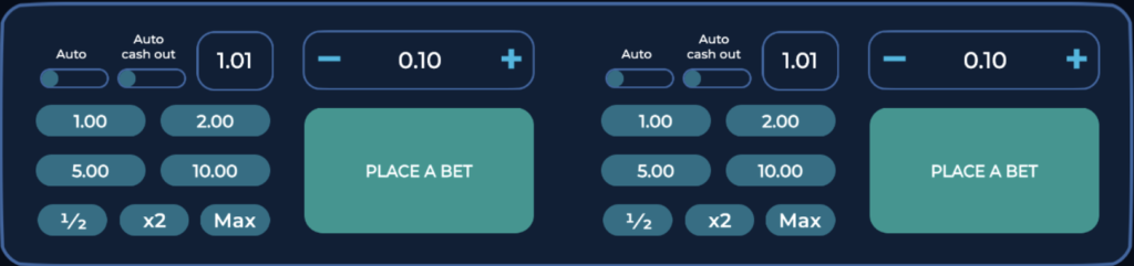 Pilot Coin Crash Casino Game Betting Panel